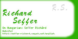 richard seffer business card